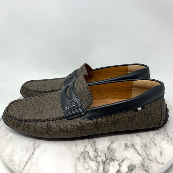 Bally Pavel Signature Leather Driving Loafers 11.5 Mens Classic Preppy Sporty main image 12